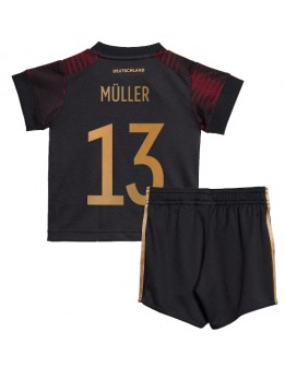 Njemačka Thomas Muller #13 Dječji Gostujuci Dres kompleti SP 2022 Kratak Rukavima (+ kratke hlače)